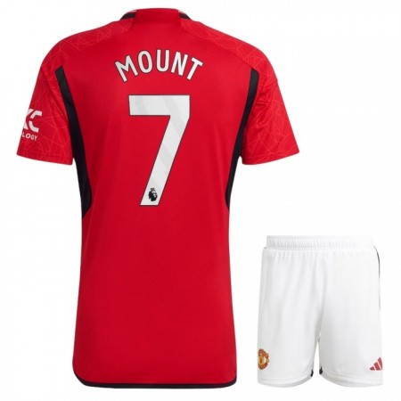 Camisolas Manchester United Mount 7 Criança 1º Equipamento Principal 2023-24 Manga Curta